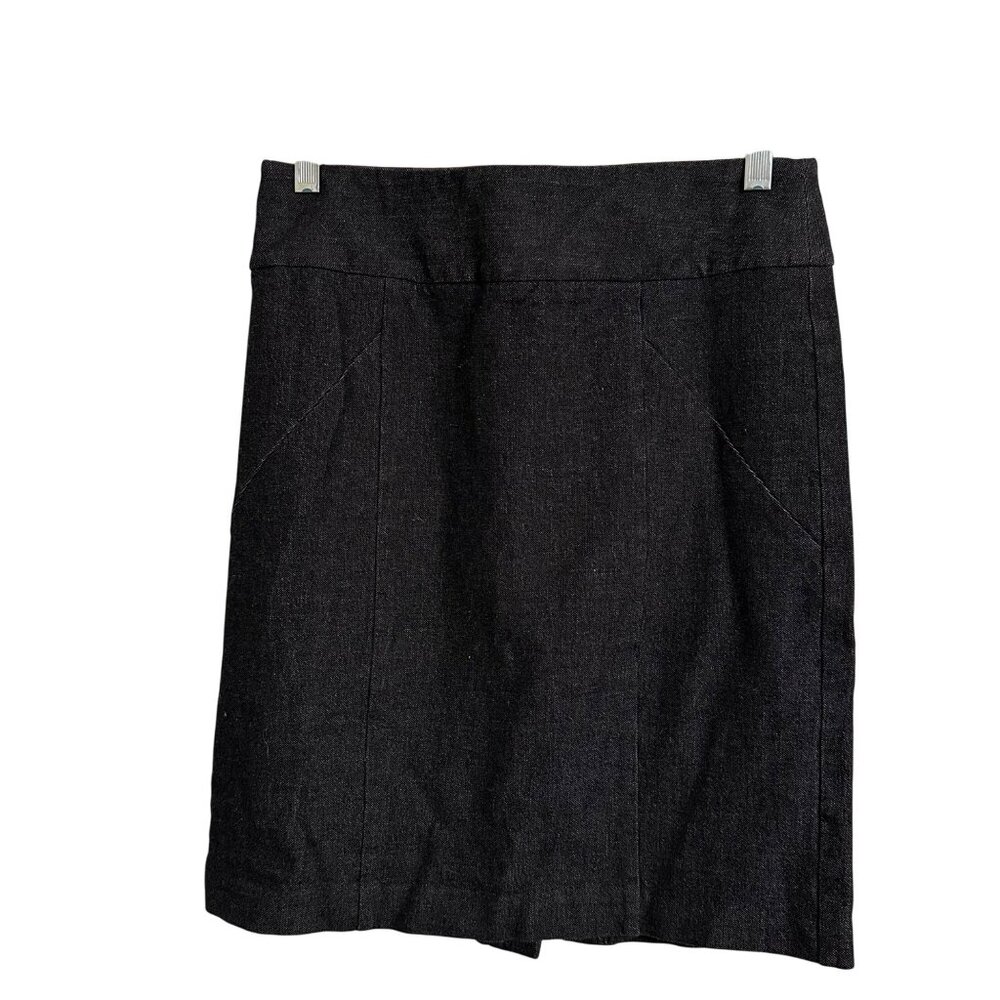 Banana Republic Womens Black Pencil Skirt Zipper Closure Size 6 Academia Preppy